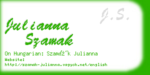 julianna szamak business card